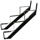 3 Stufen Treppenrahmen Stahl-Treppenwange Treppenholm Geschosshöhe 53cm Schwarz/Ideal für den Einsatz im Innen und Außenb