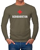 MoonWorks Herren Longsleeve Bergdoktor Apre Ski Party Shirt Langarm-Shirt khaki S