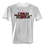 Fashionalarm Herren T-Shirt - Team Negan | Fan Shirt zur Serie T-W-D als Geschenk Idee | Dead Walking Lucille Rick Daryl Glenn The Saviors, Farbe:weiß;Größe:4XL