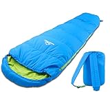 MOUNTREX Kinderschlafsack - Tragbar wie EIN Rucksack - Schlafsack für Kinder (175 x 70 x 45 cm) - Outdoor, Reise, Zelten, Camping – Mumienschlafsack Leicht & Kompakt - 100% Baumwolle I
