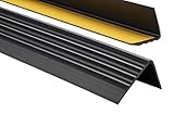 PVC Treppenkantenprofil Antirutsch-Profil Winkelprofil Selbstklebend Treppenkantenschutz 50x40mm - 1,50