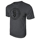 Icon Sports UEFA Champions League Fußball-Gründer, kurzärmeliges T-Shirt für Herren, Herren, Juventus Herren-T-Shirt, kurzärmelig, grau meliert, Larg