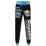 Herren Jogginghose Baumwoll Freizeithose mit Buchstabendruck Baggy Herrenhose Softshellhose übergröße Stretch Baumwolle Bundhose Comfort Sweatpants Unifarben Casual Hose Komfortabel O