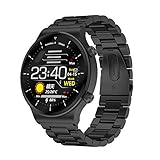 YDK C12 Smart Watch Männer 1,3 Zoll Bildschirmanzeige IP68 wasserdichte Herzfrequenz Blutdrucküberwachung Übung Tracker Schrittzähler für Android ios,D