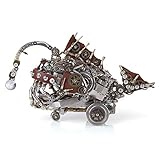 Onenineten 3D Metall Puzzle, Steampunk-Stil Seeteufel Modellbausatz mit LED-Licht, 1064 Teile DIY Kreative Puzzle Konstruktionsspielzeug Geschenk für Erw