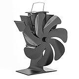 Defeat Kaminventilator, Ofenventilator mit 7 Blättern, Kaminbesteck Lüfter für Holzofen Werkstattofen pelletofen ohne Strom, für Kamin kaminö