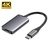 USB C auf HDMI Adapter,4K@60Hz USB Typ C Thunderbolt 3 auf HDMI Adapter Kompatibel für iPad Pro 2018/Macbook Pro 2018 2017/Macbook Air 2018/Huawei Mate 20/Samsung Galaxy S8 S9/Dell XPS 13 usw