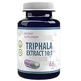 Triphala Extrakt 10:1 (4500mg Äquivalent) 120 Vegan Kapseln, LABORGEPRÜFT von AGROLAB DEUTSCHLAND, Hochdosiert, Nicht GVO, keine Füllstoffe oder Z