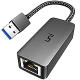 uni USB Ethernet Adapter [Geflochten, Aluminiumlegierung, Treiberfrei], USB 3.0 auf RJ45 LAN Adapter, Gigabit Netzwerkadapter für MacBook, Surface Pro, Windows 10/8.1/8/7, XP, Vista, Mac/Linux usw