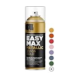 EASYMAX Sprühlack matt mit extrem hoher Deckkraft - Spraydosen Sprühfarbe DIY Lack Acryllack Spray Paint Farbspray Sprühdose Lackspray (Messing)