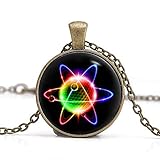 Atom-Halskette, Quantum Physics Anhänger, wissenschaftliche Erfindung, Schmuck, Kunst, Geschenk