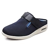 BBHH Diabetic Shoes for Women Easy to Wear, Velcro Shoes with Adjustable Closure Lightweight, Non-Slip Wide Width Sandals for Women-Blue_44