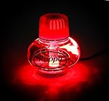 Lufterfrischer Original Grace Mate Poppy mit roter LED Beleuchtung, Duft Inhalt 150 ml, 24 Volt Anschluss für LKW (Duft Kirsche)