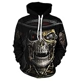 NHhuai Herren Sweatjacke Kapuzenjacke mit Kapuze Pullover mit Kapuze 3D-Street-Trend-Druck