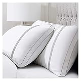 Kopfkissen 2 Packungsschlafkissen, Bettkissen Daunen Alternative hypoallergene Kissen mit Mikrofaserfüllung for Side- / Rücken- / Bauchschläfer, Kissen for Nackenschmerzen leidet abwaschbar Bettk