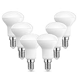 R50 E14 LED-Strahler Warmweiß 2700K, 5W Ersatz Reflektorlampen R50 40W, 500LM, 120° Abstrahlwinkel, AC 230V, E14 Reflektor Klein Lampe für Küche/Treppenhaus, Nicht Dimmbar, 6er-S