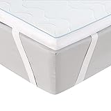 BEDSURE Matratzen Topper 140x200 h3 - Topper 140x200cm 7 cm Höhe mit 2 in 1 Memory Foam, orthopädische Matratzentopper für eine weiche, Feste und entlastende Unterstützung
