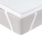 BEDSURE Matratzen Topper 90x200 h3 - Topper 90x200cm 7 cm Höhe mit 2 in 1 Memory Foam, orthopädische Matratzentopper für eine weiche, Feste und entlastende Unterstützung