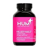 HUM Killer Nails - Nahrungsergänzungsmittel zur Stärkung von Haar und Nägeln – Hochwirksames Biotin 5000 mcg – Kapseln gegen brüchige Nägel (60 vegane Kapseln)