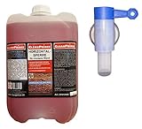 Horizontalsperre 10 Liter trockene Wand | mit gratis Ausgießer Zapfhahn pro Bestellung | flüssig, Injektionsverfahren zur Bohrlochinjektion, hydrophobierend, Wassersp