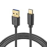 WILLIZTER USB 3.0 Typ C Kabel USB A auf Typ C 3A Schnellladekabel 5 Gbps Daten kompatibel mit MacBook Galaxy S20 Samsung T7 Portable SSD SSD Oculus Quest Android Auto und mehr schw