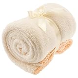 Bieco Baby Kuscheldecke Fleece Beige | Flauschige Decke | Kuscheldecke Baby | Kinder Kuscheldecke | Dünne Decke Flauschig | Baby Blanket | Kuscheldecke Kinder | Geschenk zur Geburt Junge und M