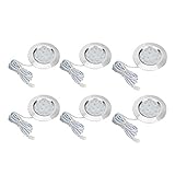 CICMOD 12V LED Einbaustrahler Möbeleinbauleuchte Camper Innenraum Spot Einbauleuchte Deckenspot Möbel Einbaustrahler für Wohnmobil Wohnwagen Boot Warm Weiß (6 Stück)