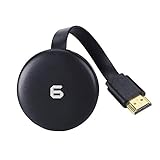 G6 Wireless WiFi-Anzeige-Dongle-Empfänger Airplay Miracast DLNA-TV-Stick for iPhone, Samsung und Anderen Android-Smartphones, RK3036 Dual Core Cortex A7 bis zu 1,5 GHz Gute Qualität (Color : Black)