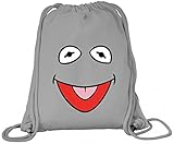 ShirtStreet Fasching Karneval Verkleidung Premium Bio Baumwoll Turnbeutel Rucksack Stanley Stella Frosch Kostüm, Größe: onesize,Heather Grey