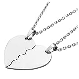 Personalized Master Gravur Partnerketten Herz Anhänger Herren Damen Edelstahl Paar Kette Geschenk Souvenir mit 61