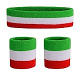 2 Stück Handgelenkbandagen für Sport und Haarband, saugfähig, Feuchtigkeitstransport, weich, absorbiert Schweiß, geeignet für Sport Fitness Yog