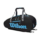 Wilson Tennistasche Ultra, 6 Fächer, Bis zu 9 Schläger, Blau, WR8009401001