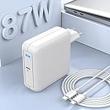 Kompatibel mit 87W USB C Ladegerät für Mac Book Pro Ladegerät Netzteil für Kompatibel mit Mac Book Pro 15 13 16 Zoll M1 2020 2019 2018 Air Retina 13 Zoll mit USB C Ladekabel(6.6ft)
