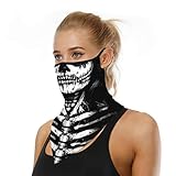 riou Face Shield Multifunktionstuch Motorrad Mundschutz Halstuch Bandana Schlauchschal für Damen Herren (Neu L)