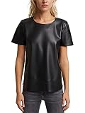 ESPRIT Blusen-Top in Leder-Optik