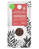 Kakteenerde 5 L | 100% Torffrei + Dünger + Wurzelaktivator I Lockere Kaktuserde | Als Aloe Vera Erde geeignet | Premium Kakteen-Erde | Perfekt Zum Umtop