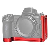 VBESTLIFE L-förmige Schnellwechselplatte, 1/4-Zoll-Loch-Aluminiumlegierungs-Befestigungswinkel Stativ-Kugelkopf-Zubehör für die Nikon Z7 Z6-Kamera(rot)