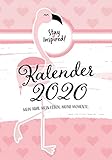 Terminkalender 2020, Wochenplaner 2020: Terminplaner 2020 mit festem Datum im DIN A5-Format und Hardcover | Datierter Wochenkalender, Buchkalender und ... Kalender. Flamingo Style In Rosa & Pink