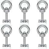 QIQN T-nut Adapter Nutensteine M6x35mm Nutsteine Set Dachträger Dachbox mit Ösenmutter und Unterlegscheiben für Relingträger, Dachfahrradträger, Komplett, Standard-Ersatz für T-Schrauben (20 x 20mm)