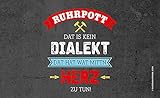 Gilde - 46820 - Frühstücksbrettchen, Ruhrpott, Resopal, 23,5cm x 14,5cm, schw