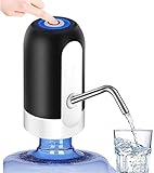 Sweetone Universal Flaschen Wasserspender, Wasserflaschen Pumpe,Wasserspender Elektrische Tragbar USB Aufladung 5 Gallonen Flaschen Wasserpumpe,automatischer Wasserspender für Zuhause,Büro und O