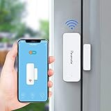 Panamalar Kabellos Smart WLAN Türfenstersensor, Niedriger Energie Tür&Fensteralarm kompatibel mit Alexa/Google-Assistent, Auto Erkennung passt für Türen, Fenster und Schränke, Wohnungen und Bü