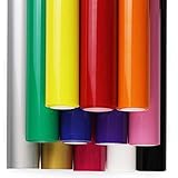 NXW Wärmeübertragung Folie Weiße Vinylfolie, Aufbügelbare Bügelfolie Plotterfolie Textil Flexfolie Für T-Shirts, Hüte, Kleidung, Hitzepresse, Cricut, Craft Sublimation (60Cm*20M 1 Roll),Schw