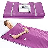 Agoinz Infrarot Saunadecke Body Shaper Fettverbrennung Schlankheitsdecke Mit Fernbedienung Heizdecke, Zur Gewichtsreduktion Detox,L