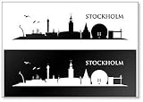 Kühlschrankmagnet, Motiv: Stockholm Sky