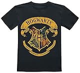 Harry Potter Kids - Hogwarts Crest Unisex T-Shirt schwarz 140