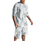 Jogginganzug Herren XXXL 3XL 5XL XXL Blau Baumwolle 4XL Sportanzug Trainingsanzug Sport Set Workout Freizeitanzug Kurz Laufanzug Sport Bekleidung Outfit Hausanzug Running Outfit Sportbekleidung