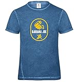 Banana Joe Original DNM Design-Shirt - mit dem Kultlogo im Used Jeans Look mit Premium Druck #1 - Blau L