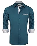 J.VER Herrenhemd, langärmelig, normale Passform, leger, Button-Down-Shirt, Stretch - - X-Groß