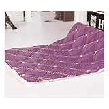 NXFGJ Leder Stoff PU Gesteppter Kunstleder Stoff 137x100cm ， Stickerei Leder Stitch Gepolstert Kissen Schwamm Stoff Soft Bag, für Autodach und Sitz Renovierung (Color : Violet)